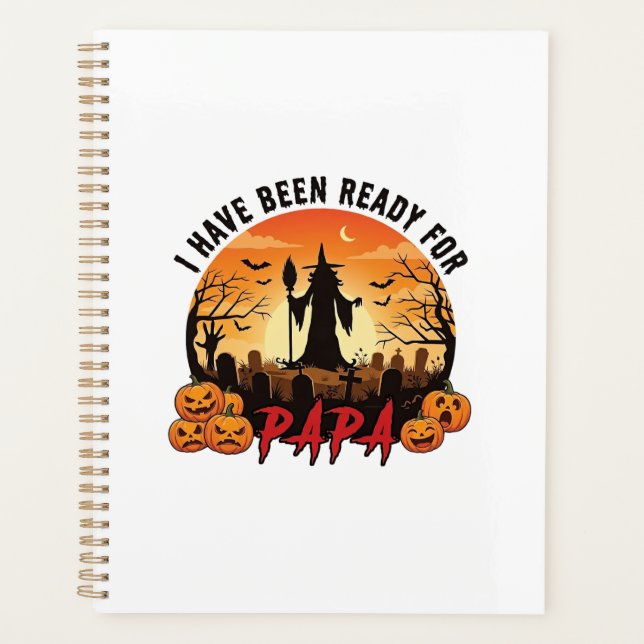 Ont été prêts Papa Halloween Sorcière Citrouilles  (Devant)