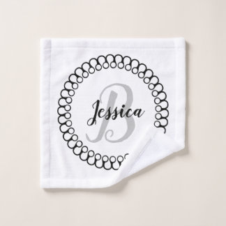 Onyx Ensemble de serviettes de bain Monogramme Cir
