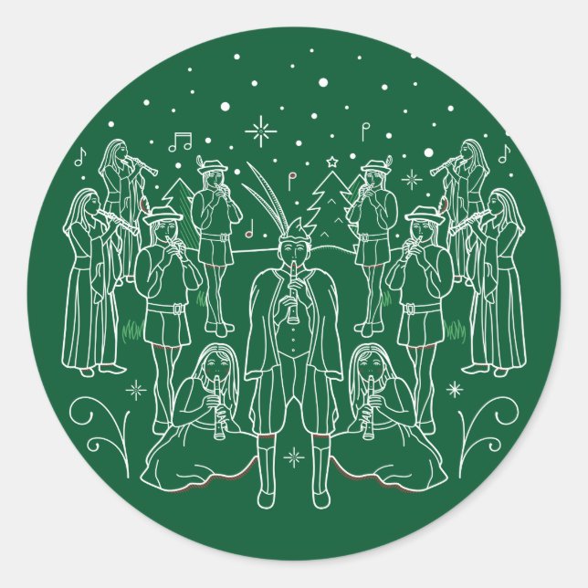 ONZIÈME JOUR DE NOËL / Autocollants de Noël (Devant)