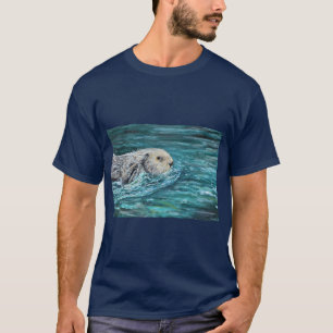 Ooh Goody Lunchtime Sea Otter Peinture T-shirt