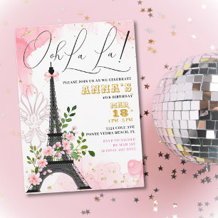 Ooh La La Paris Invitation Anniversaire