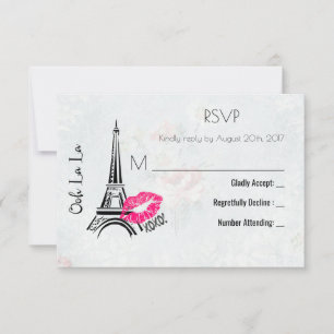 Ooh La Paris Tour Eiffel Vintage RSVP