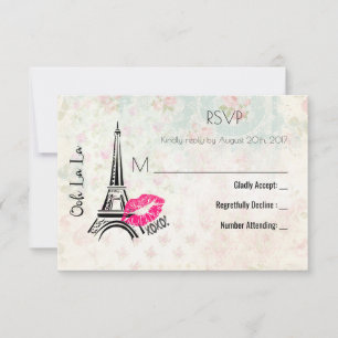 Ooh La Paris Tour Eiffel Vintage RSVP