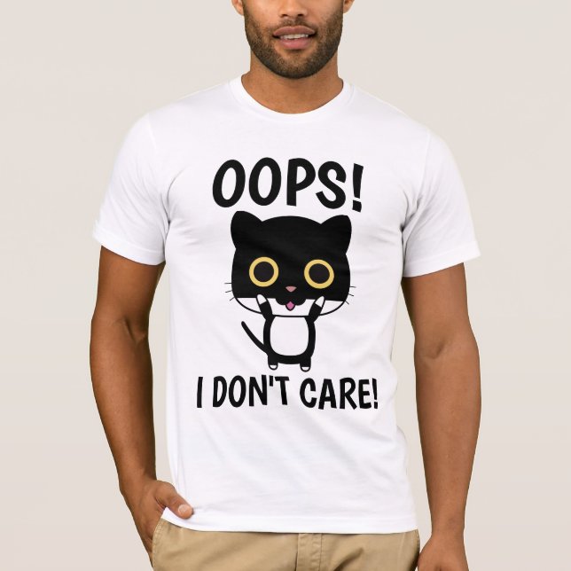 OOPS! JE M'EN FICHE! T-shirts pour chats (Devant)