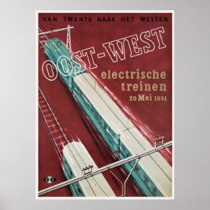 Oost - West Netherlands Vintage Travel Poster