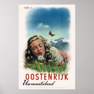 Oostenrijk Un vacantieland Autriche Poster vintage