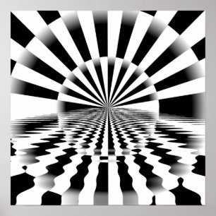 Op art affiche du lever du soleil