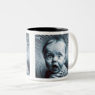 Op Art Baby Mug à deux tons, 11 oz