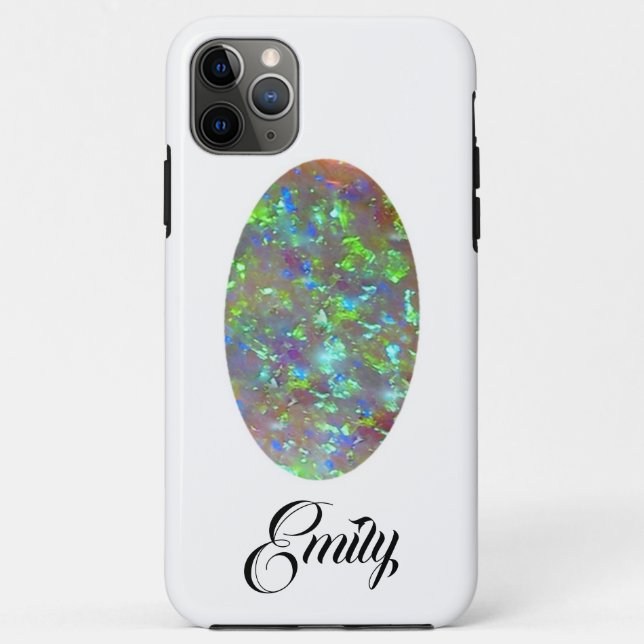 Opal coque iphone Gemstone Oval Cabochon (Dos)