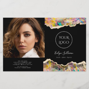 opal design sur brochure bifold noir