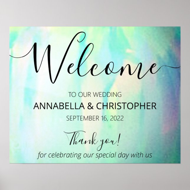 Opal Elegant Affiche de bienvenue moderne (Devant)