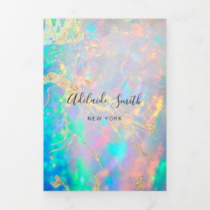 opal gemstone brochure Tri-Fold invitation