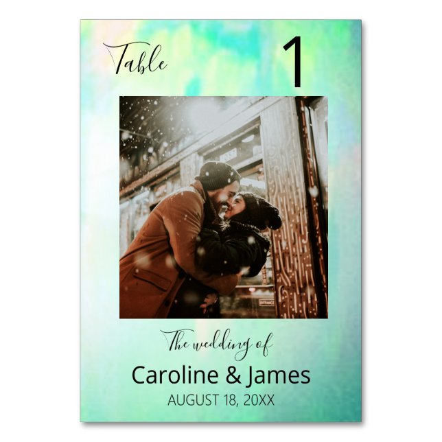 Opal Lovely Moments Photo Mariage Numéro de table (Dos)