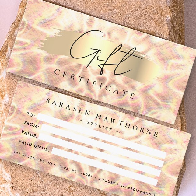 Opal Pierre Arrière - plan Certificat cadeau Rose  (Créateur téléchargé)