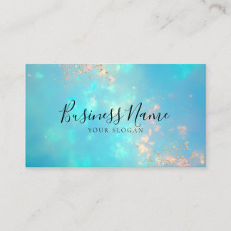 Opal Turquoise Iridescente Carte de visite