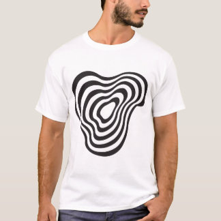opart T-Shirt de design à lignes abstraites