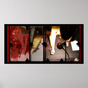 Open Work on Open Red 6 Photomontage Poster