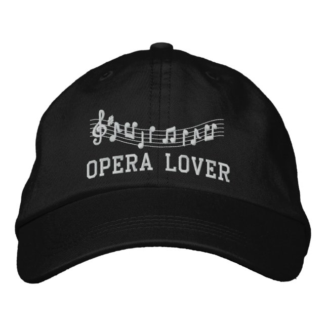 Opéra Lover Casquette de musique brodée (Devant)