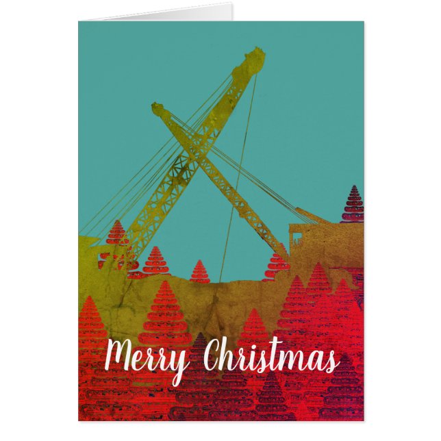 Operating Engineer Crane Art Merry Christmas (Devant)