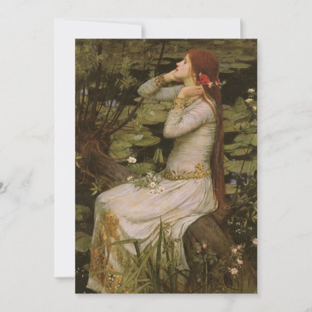 Ophelia au bord de l'étang de John William Waterho (Devant)