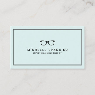 Ophtalmologiste Mint Green Cartes de visite