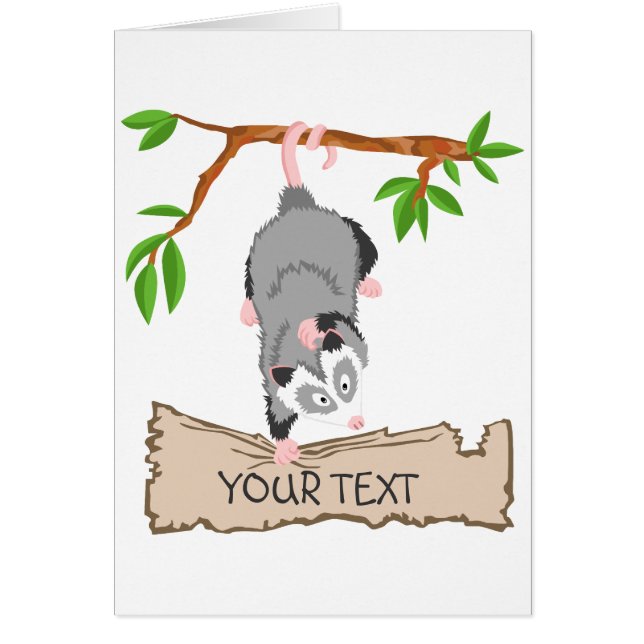 Opossum avec le signe (Devant)