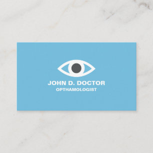 Opthamologue ou carte de visite bleu optométriste