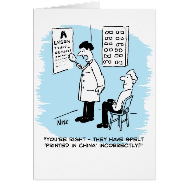 Opticien amusant Faire un test ophtalmologique au  (Devant)