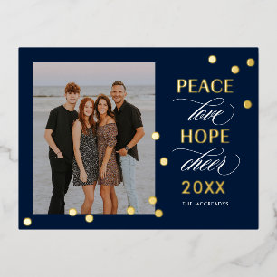 Optimiste Mood FOIL Bonne Année Carte postale