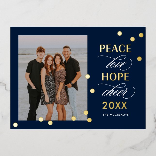 Optimiste Mood FOIL Bonne Année Carte postale (Recto)