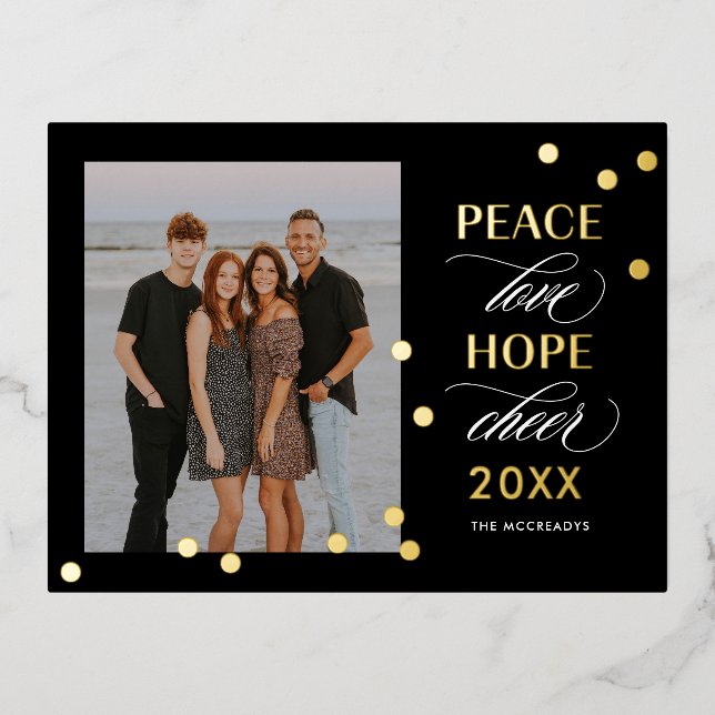 Optimiste Mood FOIL Bonne Année Carte postale (Recto)