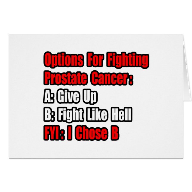 Options de cancer de la prostate (Devant horizontal)