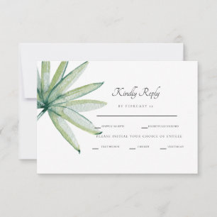 Options de dîner de folie tropicale RSVP blanc