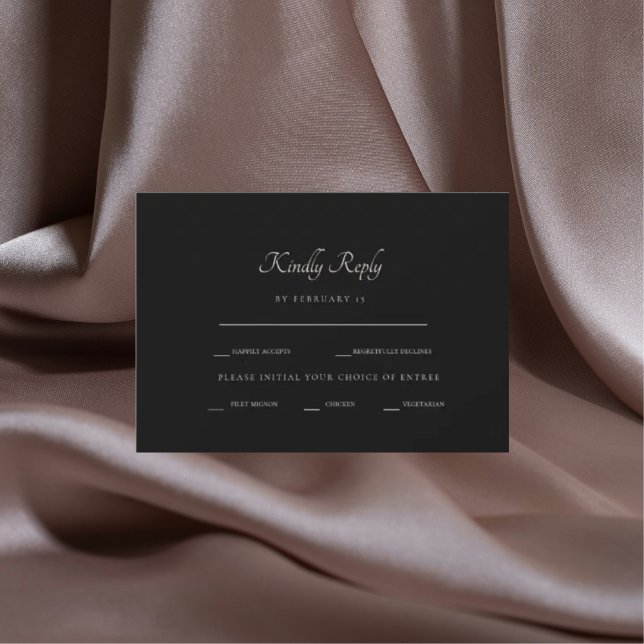 Options de dîner noir officiel RSVP (Créateur téléchargé)