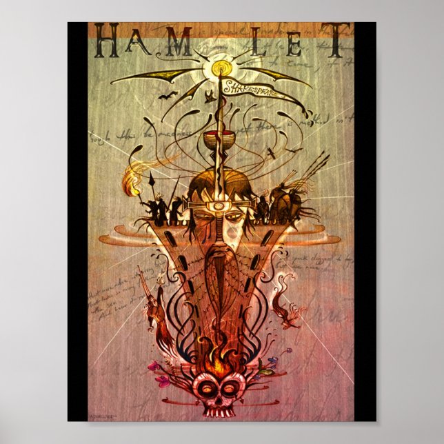 Options de POSTER 'Hamlet' de Shakespeare (Devant)