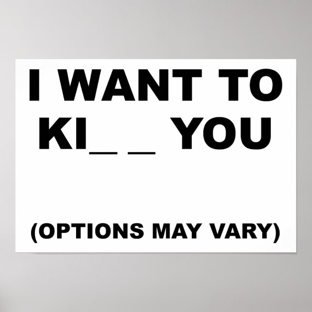 Options peuvent varier Affiche drôle (Devant)