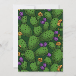 Opuntie de floraison sur vert foncé