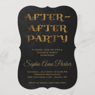 Or après le divorce de la fête Invitation de fête