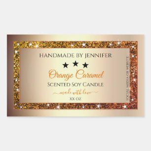 Or avec Orange Parties scintillant Étiquettes d'e