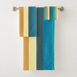Or. Bandes bleues et turquoise