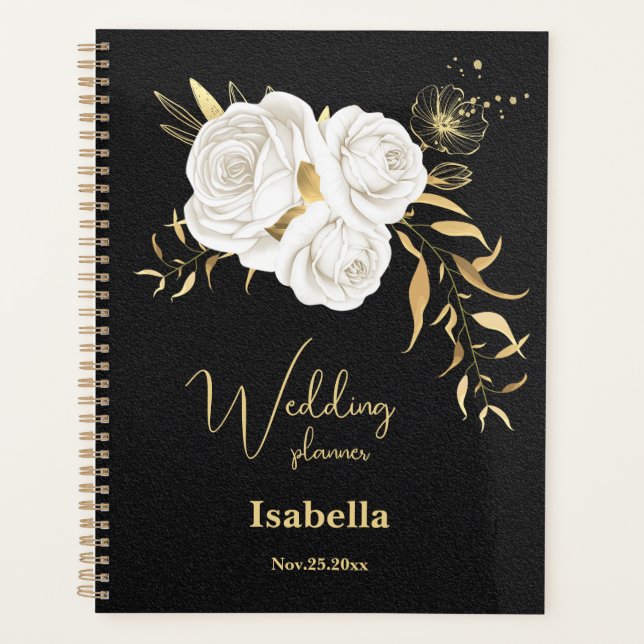 or blanc floral noir mariage  (Devant)