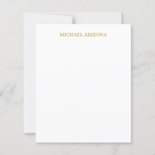 Or & Blanc Minimaliste Simple Moderne