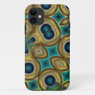 or bleu abstrait et coque iphone turquoise