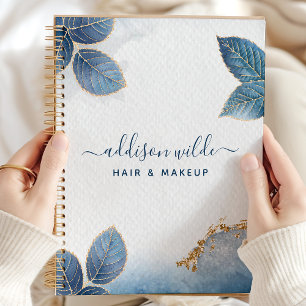 Or Bleu Aquarelle Botanique Feuilles Entreprise
