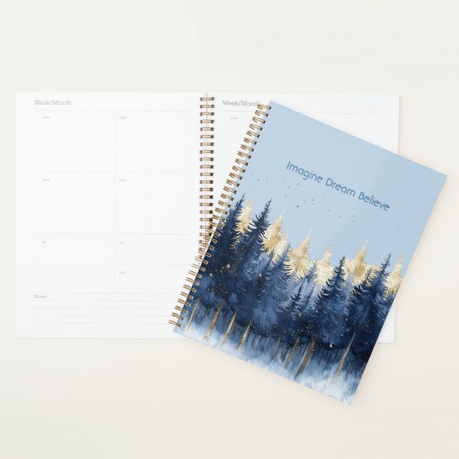 Or Bleu Arbres Imaginez Rêve Croyez   (Devant avec enveloppe)