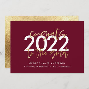 or bordeaux écriture moderne stylish graduation