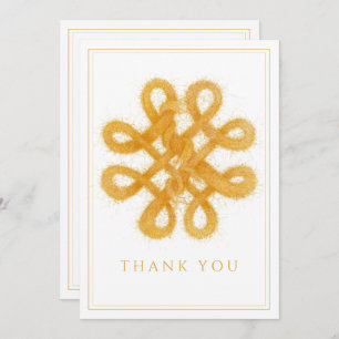 OR CELTIC KNOT Flat Carte de remerciements