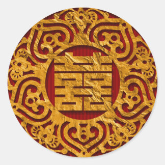 or chinois double bonheur mariage stickers