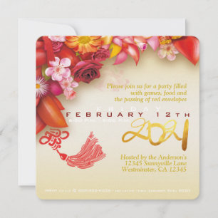 Or chinois floral Papier coupé Ox 2021 PSqInv