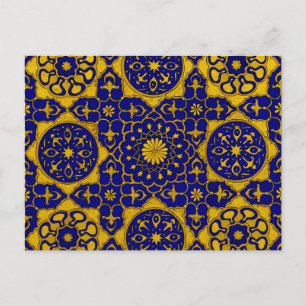 Or "de Barquq de sultan" et carte postale de lapis